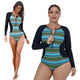 GEOMETRIC PATTERN SWIMSUIT